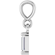 14K White .06 CTW Natural Diamond Solitaire Pendant