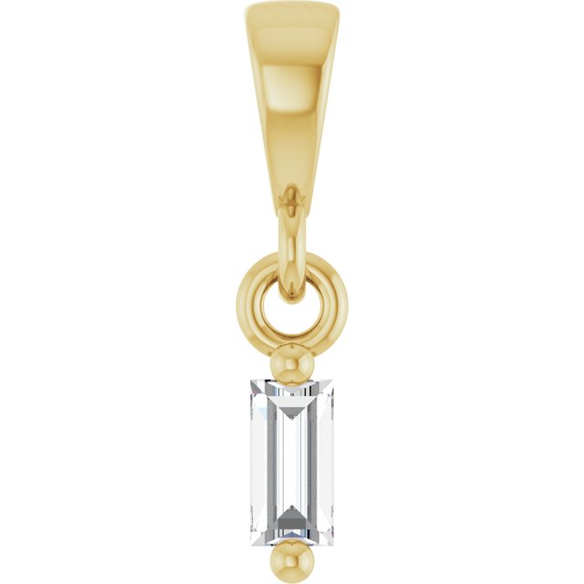 14K Yellow .06 CTW Natural Diamond Solitaire Pendant