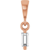 14K Rose .06 CTW Natural Diamond Solitaire Pendant