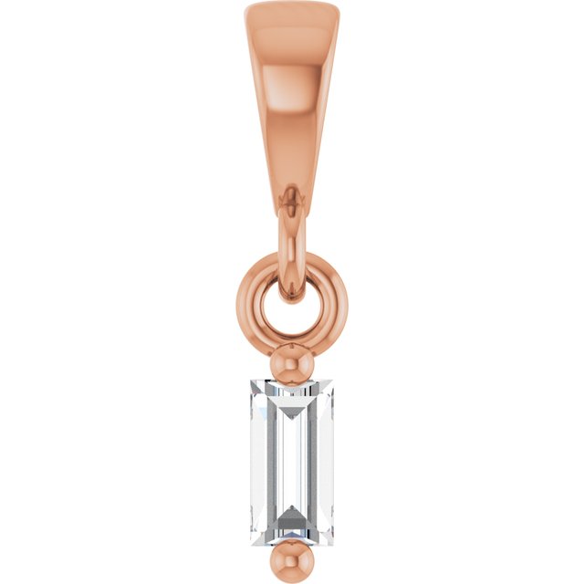 14K Rose .06 CTW Natural Diamond Solitaire Pendant