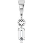 14K White .06 CTW Natural Diamond Solitaire Pendant