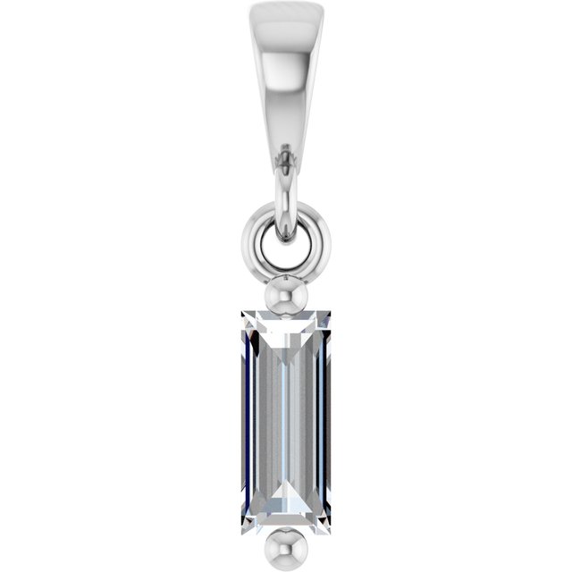 Platinum 1/6 CTW Natural Diamond Solitaire Pendant
