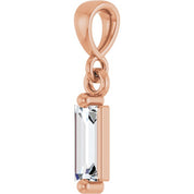 14K Rose 1/6 CTW Natural Diamond Solitaire Pendant