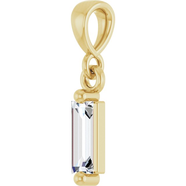 14K Yellow 1/6 CTW Natural Diamond Solitaire Pendant