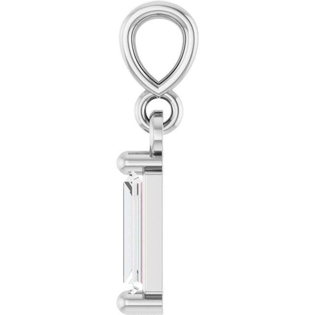 Platinum 1/6 CTW Natural Diamond Solitaire Pendant