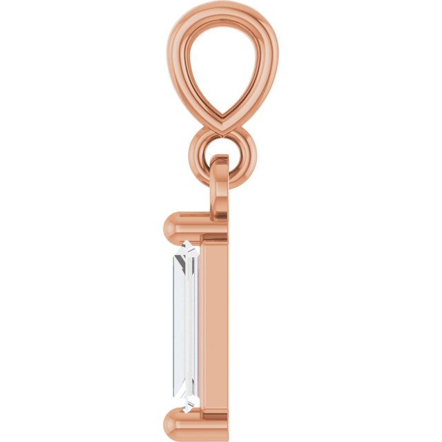 14K Rose 1/6 CTW Natural Diamond Solitaire Pendant