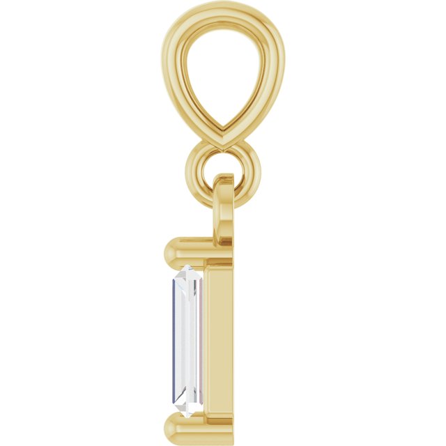 14K Yellow 1/8 CTW Natural Diamond Solitaire Pendant