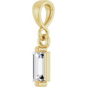 14K Yellow 1/8 CTW Natural Diamond Solitaire Pendant