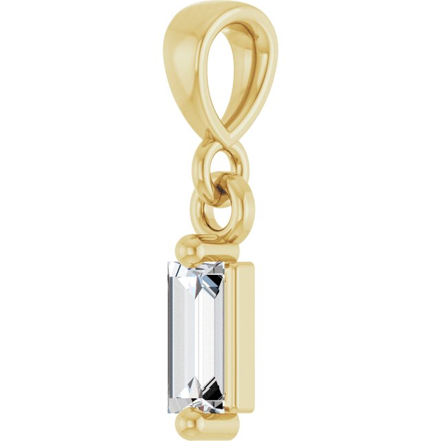 14K Yellow 1/8 CTW Natural Diamond Solitaire Pendant