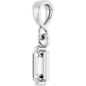 Platinum 1/8 CTW Natural Diamond Solitaire Pendant
