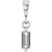 Platinum 1/8 CTW Natural Diamond Solitaire Pendant