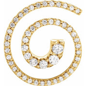 18K Yellow 1 1/8 CTW Natural Diamond Journey Spiral Pendant