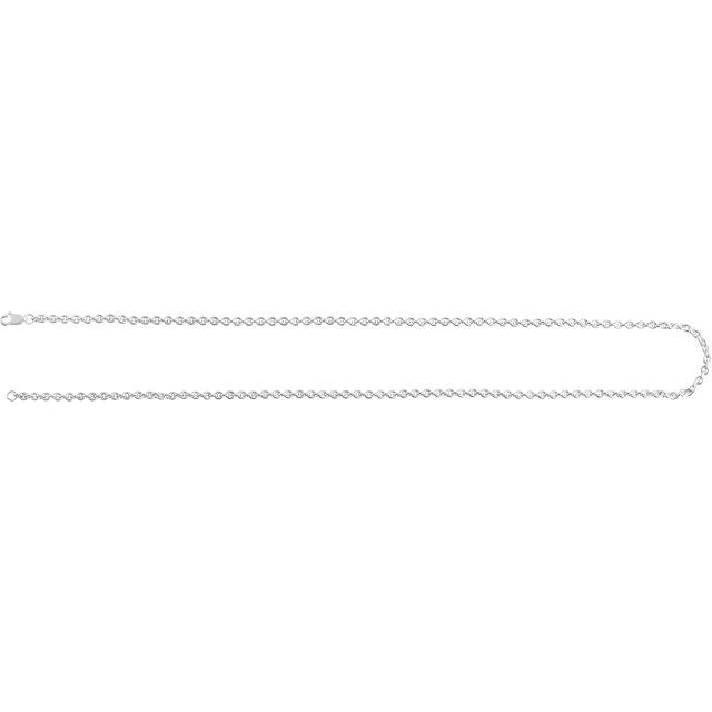 Sterling Silver 2.8 mm Cable 16" Chain