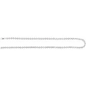 Sterling Silver 4.4 mm Cable 18" Chain