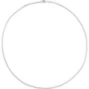 Sterling Silver 2.4 mm Cable 16" Chain
