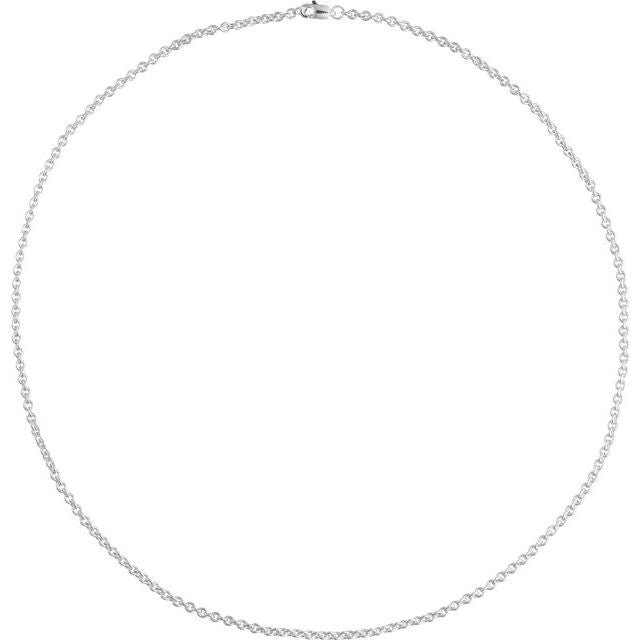 Sterling Silver 2.4 mm Cable 16" Chain