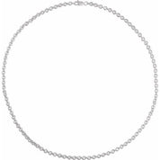 Sterling Silver 4 mm Cable 20" Chain