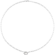 14K .04 CTW Natural Diamond Toggle Necklace 16"