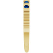 14K Yellow Natural Blue Sapphire Stackable Ring