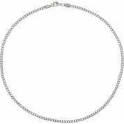 Stainless Steel 3.2 mm Diamond-Cut Curb 20" Chain
