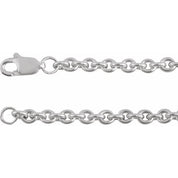 Sterling Silver 2.8 mm Cable 18" Chain