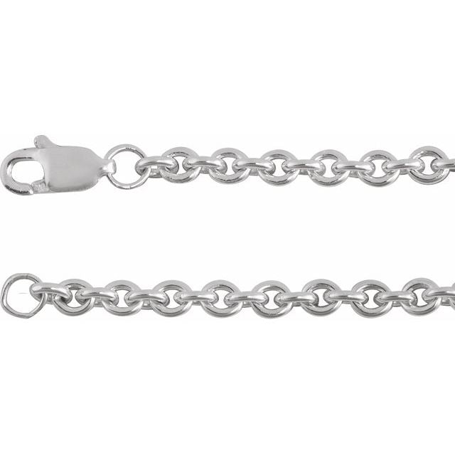 14K Yellow Gold-Filled 2.8 mm Cable Chain by the Inch and Various Lengths