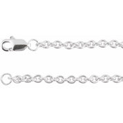 Sterling Silver 2.4 mm Cable 16" Chain