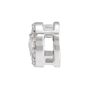 Platinum Cabochon Natural Rainbow Moonstone & .06 CTW Natural Diamond Halo-Style Pendant