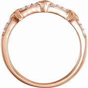 14K Rose 1/10 CTW Natural Diamond Stackable Ring