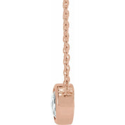 14K 1/2 CT Rose-Cut Natural Diamond Bezel-Set 18" Necklace