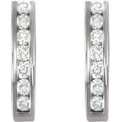 14K White 3/8 CTW Natural Diamond Earrings