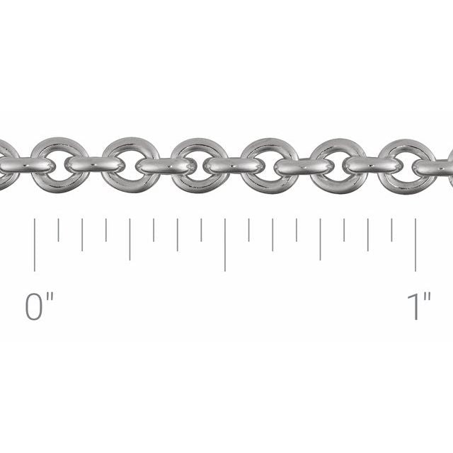 Sterling Silver 4 mm Cable Chain by the Inch