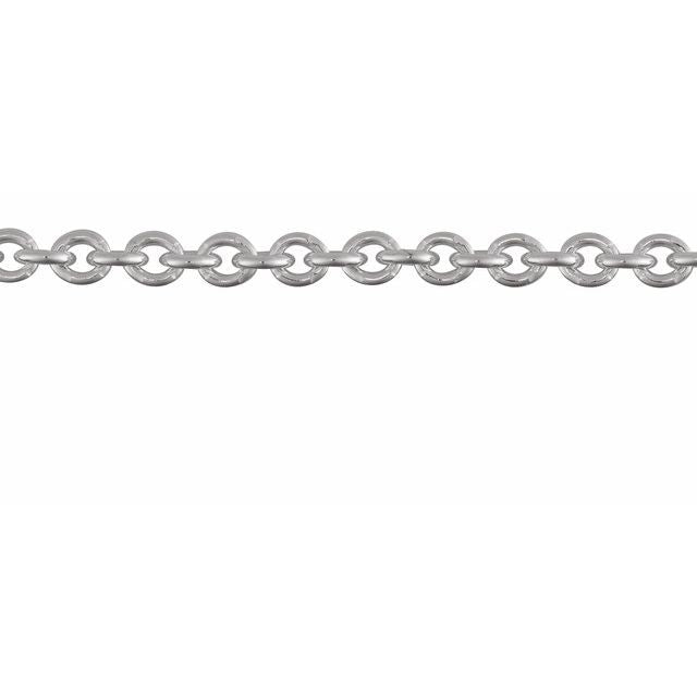 Sterling Silver 2.4 mm Cable Chain by the Inch