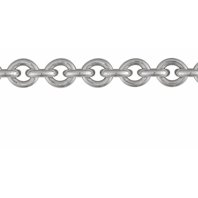 Sterling Silver 4.4 mm Cable Chain by the Inch