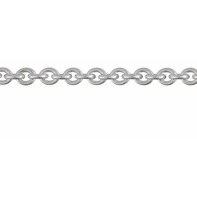 Sterling Silver 2.8 mm Cable Chain by the Inch