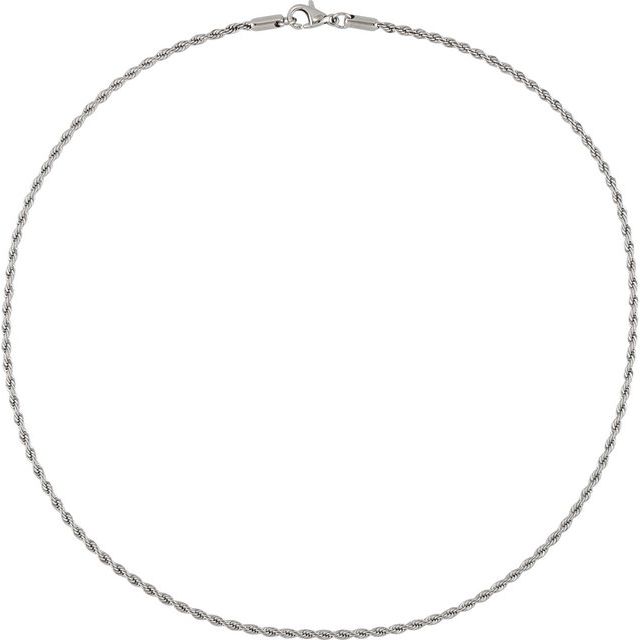 Stainless Steel 2.4 mm Rope 24" Chain