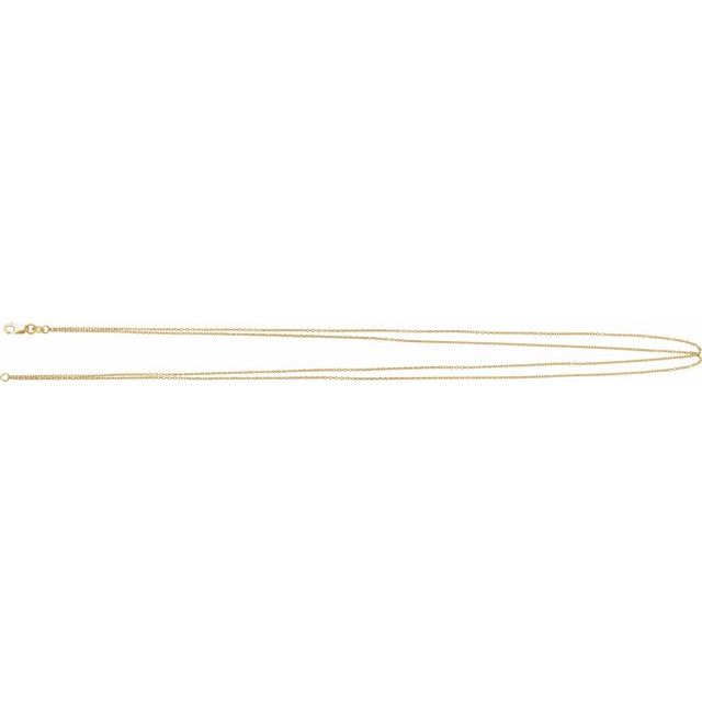 14K Yellow 1 mm Diamond-Cut Double-Strand Cable 18" Chain