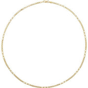 14K Yellow 2.5 mm Figaro 20" Chain