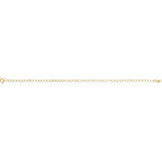 14K Yellow 2.5 mm Heart 16" Chain