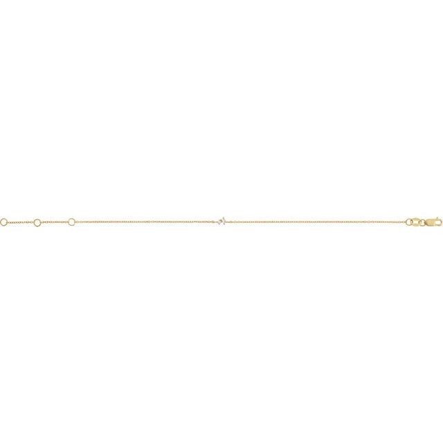 14K Yellow .04 CTW Natural Diamond Link 7" Bracelet