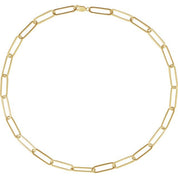 14K Yellow 6.2 mm Paperclip-Style 20" Chain