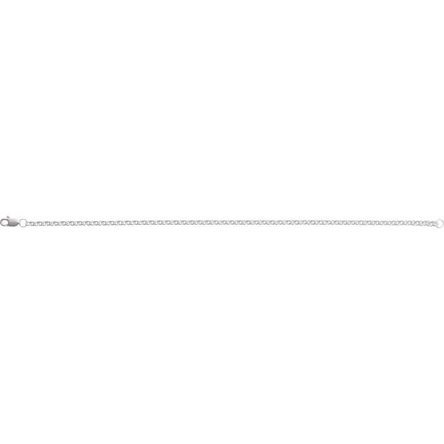 Sterling Silver 2.4 mm Cable 7" Chain