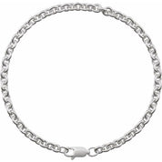Sterling Silver 4 mm Cable 7" Chain