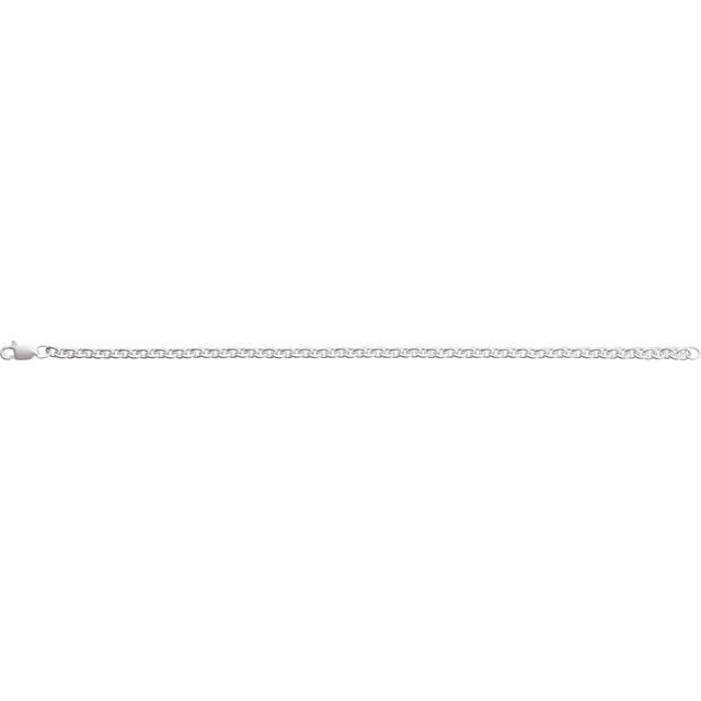 Sterling Silver 4 mm Cable 7" Chain