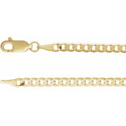 14K Yellow .07 CT Lab-Grown Diamond Link 7" Bracelet