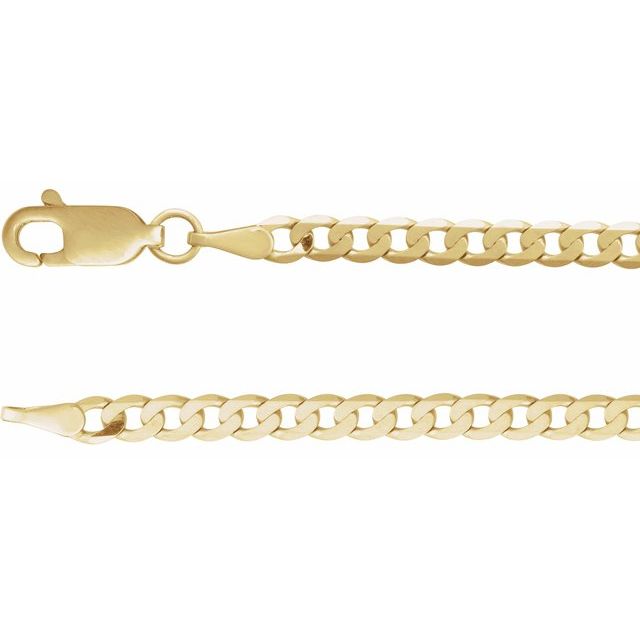 14K Yellow 1/4 CT Lab-Grown Diamond Link 7" Bracelet