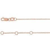 14K Rose .04 CTW Natural Diamond Link 7" Bracelet