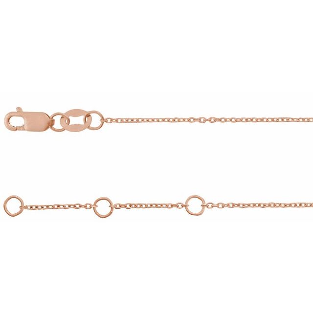14K Rose .04 CTW Natural Diamond Link 7" Bracelet
