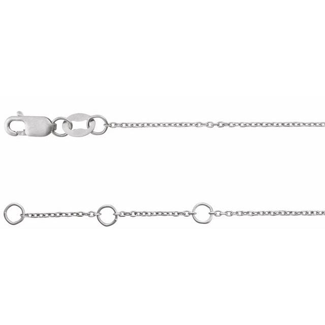 Sterling Silver .04 CTW Natural Diamond Link 7" Bracelet