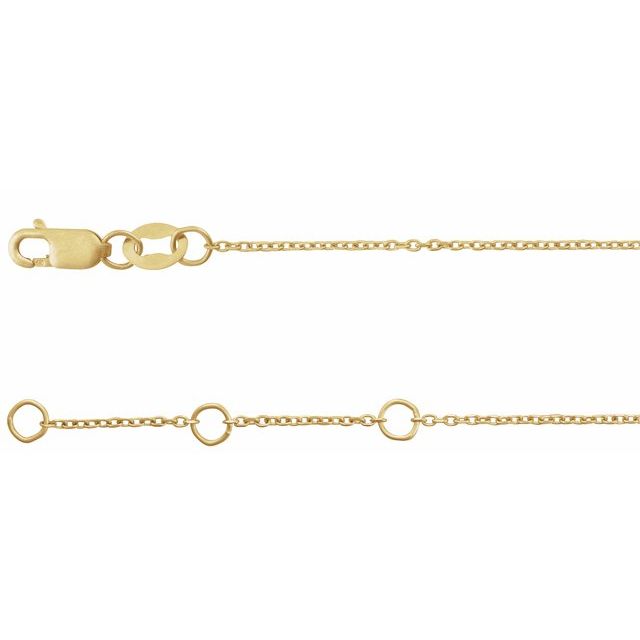 14K Yellow .04 CTW Natural Diamond Link 7" Bracelet